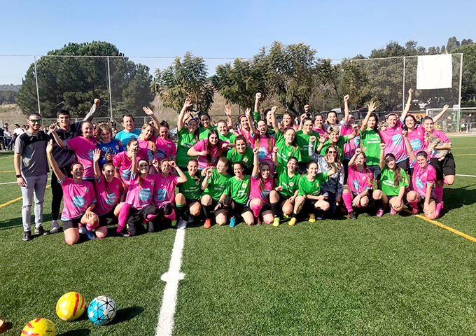 Imatge de la 1a Jornada de Futbol Femení Teianenc celebrada al Municipal de Sant Berger
